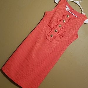 London Times Sheath Coral Colored Dress